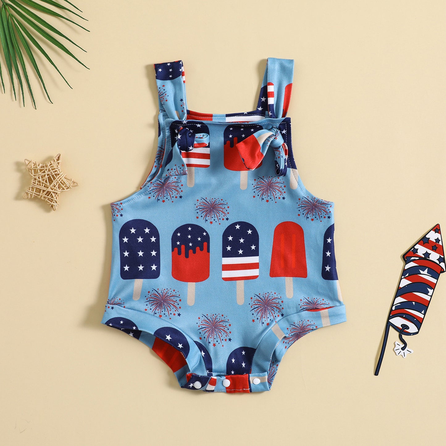 Baby Front Knotted Suspender Pants