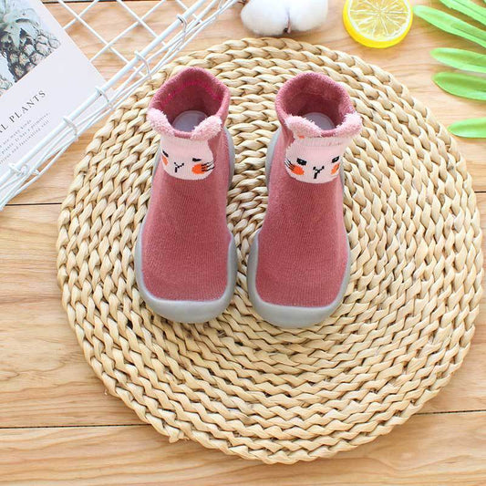 Soft Shoes Socks for Baby, Toddler, and Children Floor Socks Soft Rubber Sole Shoes Knit