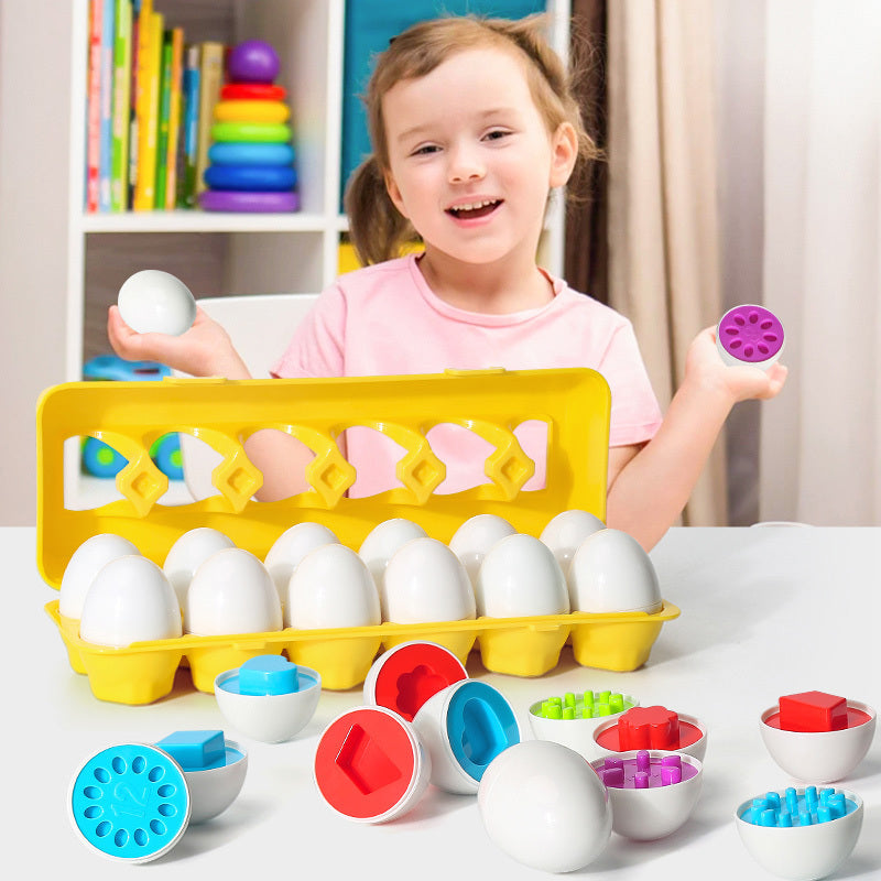Smart Egg Shape Matching Montessori Eggs Toy for Kids & Children