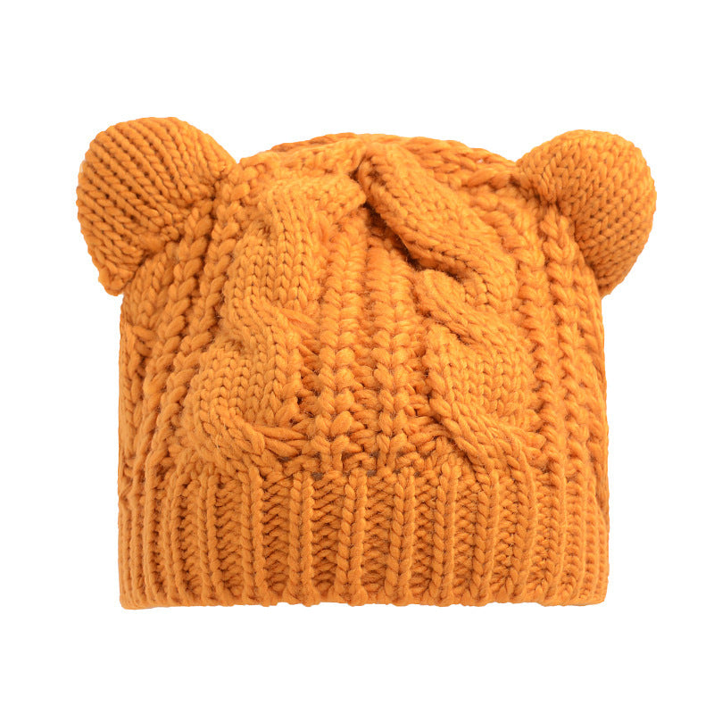 Hand Made Cute Knitted Cat Ear Beanie