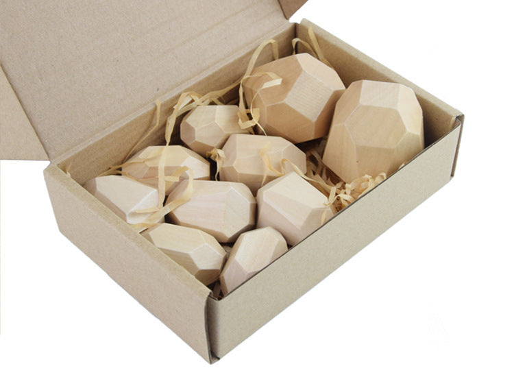 Wooden Colored Stones Jenga Children's Educational Toys Ornaments