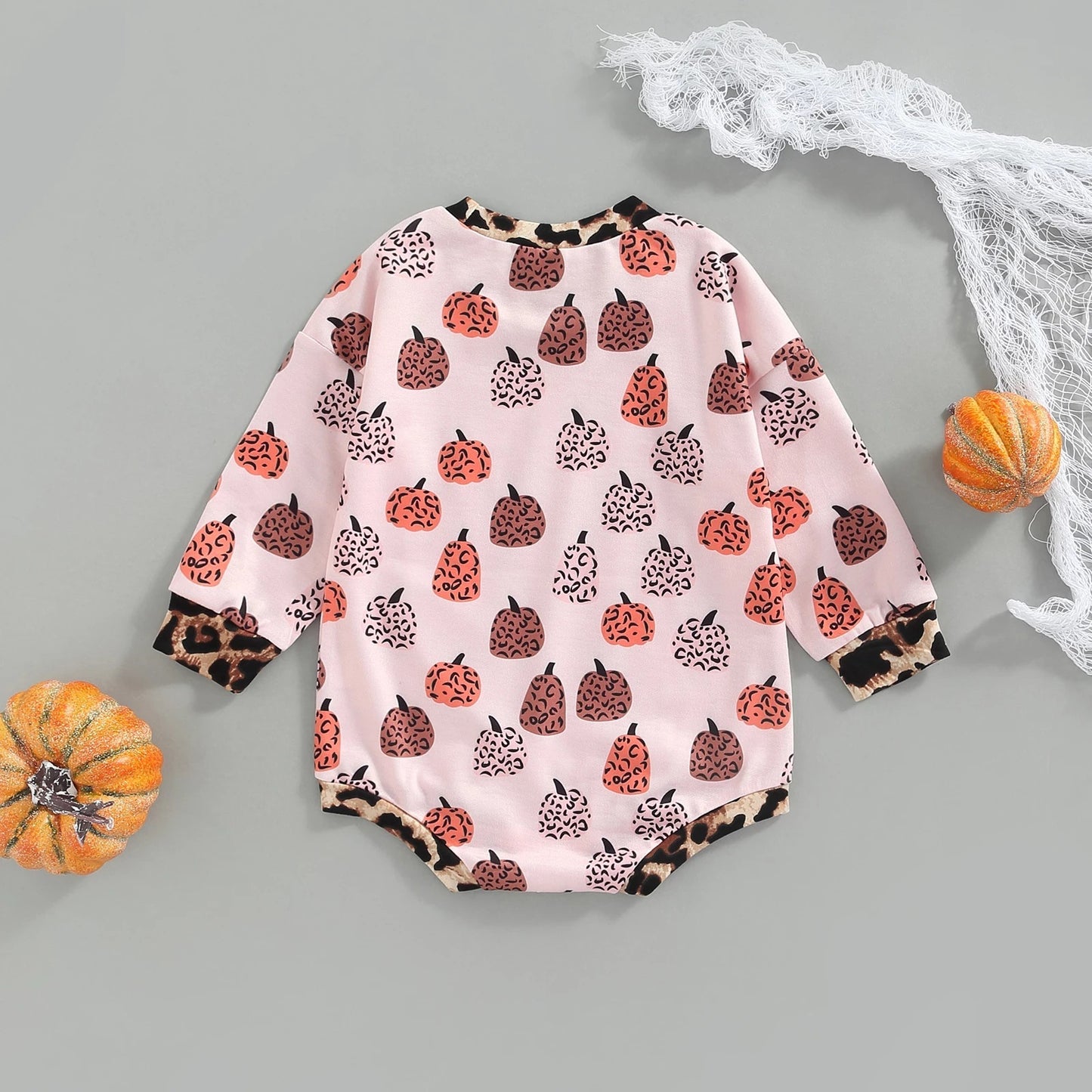 Baby Girl Halloween Jumpsuit Pumpkin Fall Romper
