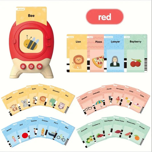 Talking Flash Card Toy Learning Educational Montessori Speech Therapy