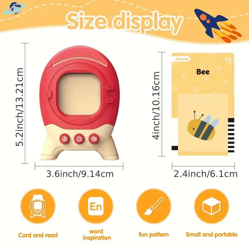 Talking Flash Card Toy Learning Educational Montessori Speech Therapy