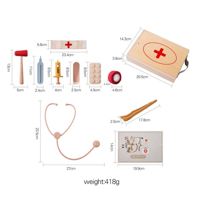 Children Playhouse Toy Doctor Stethoscope Educational Set