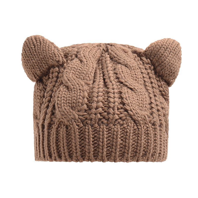 Hand Made Cute Knitted Cat Ear Beanie