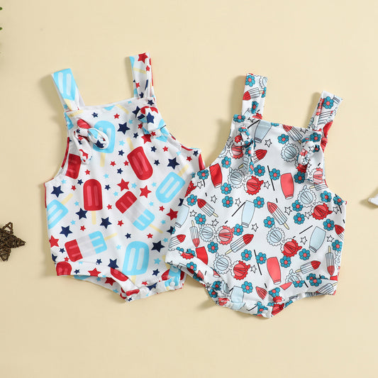 Baby Front Knotted Suspender Pants