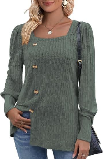 Women's Sunken Stripe Long-sleeved Top