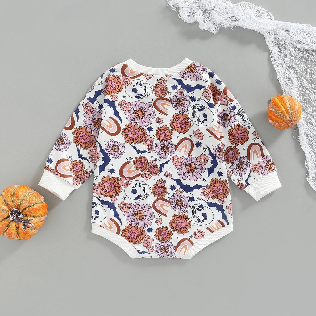 Baby Girl Halloween Jumpsuit Pumpkin Fall Romper