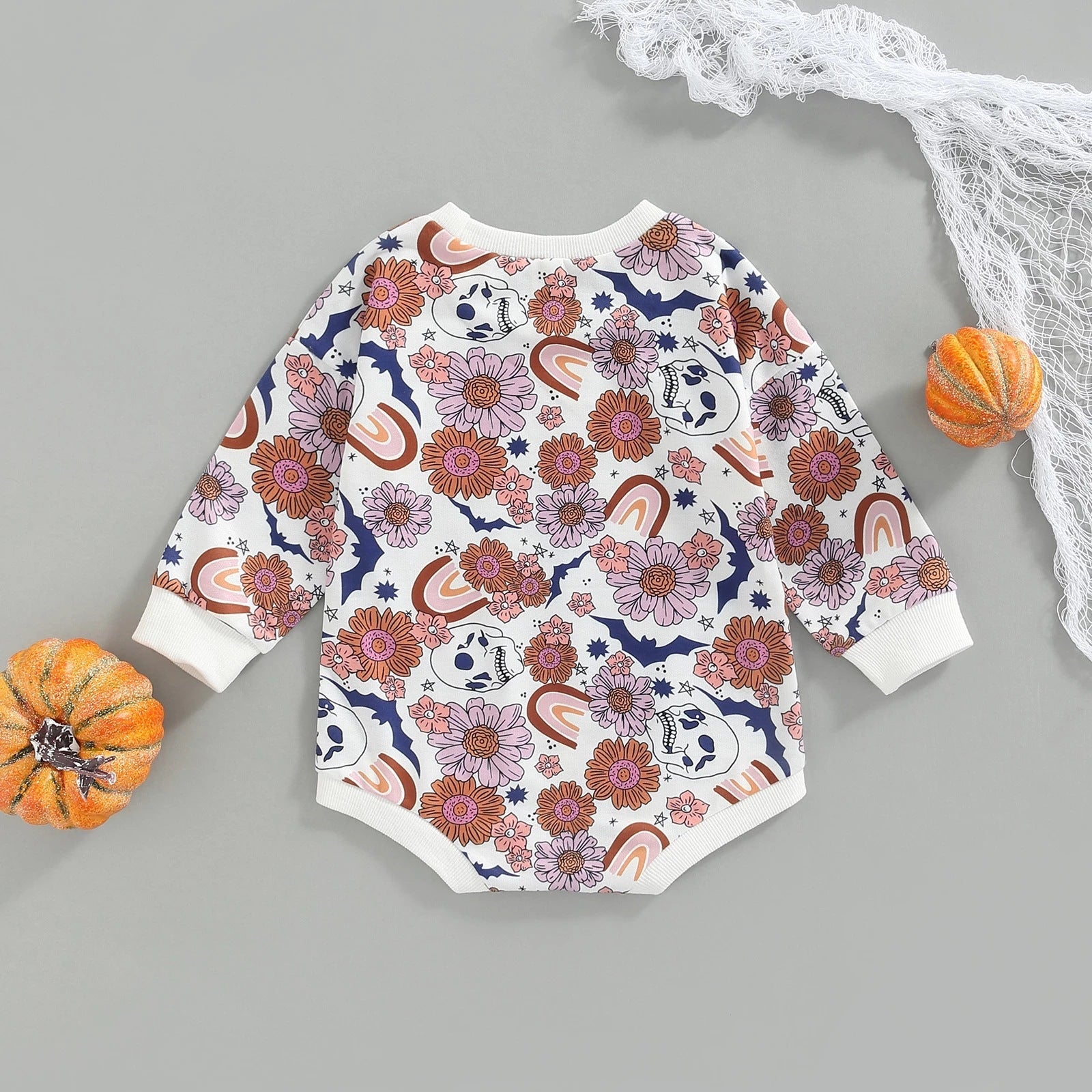 Baby Girl Halloween Jumpsuit Pumpkin Fall Romper