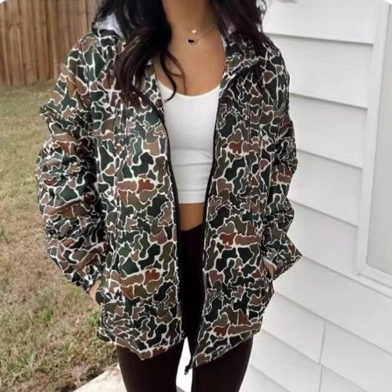 Women's Duck Camouflage Hooded Jacket
