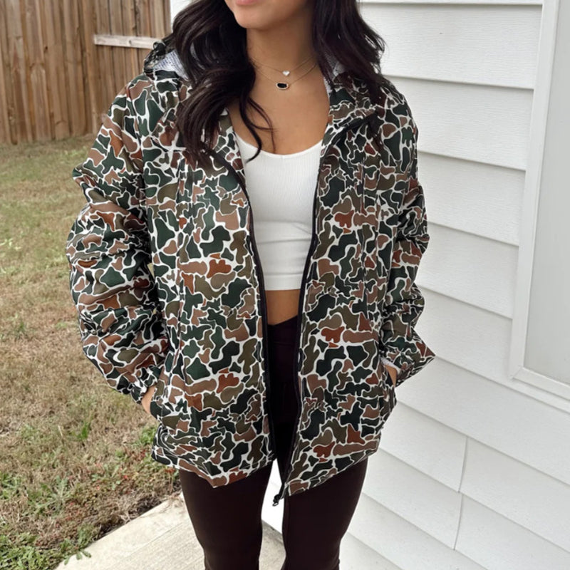 Women's Duck Camouflage Hooded Jacket
