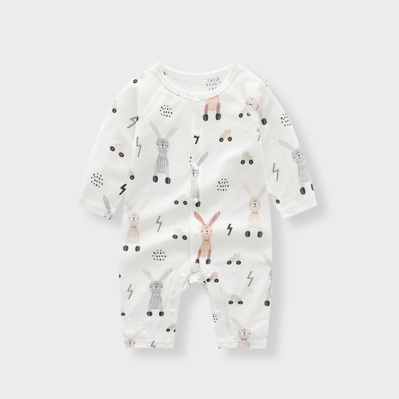 Bamboo Fiber Baby Jumpsuit Unisex Long Sleeve