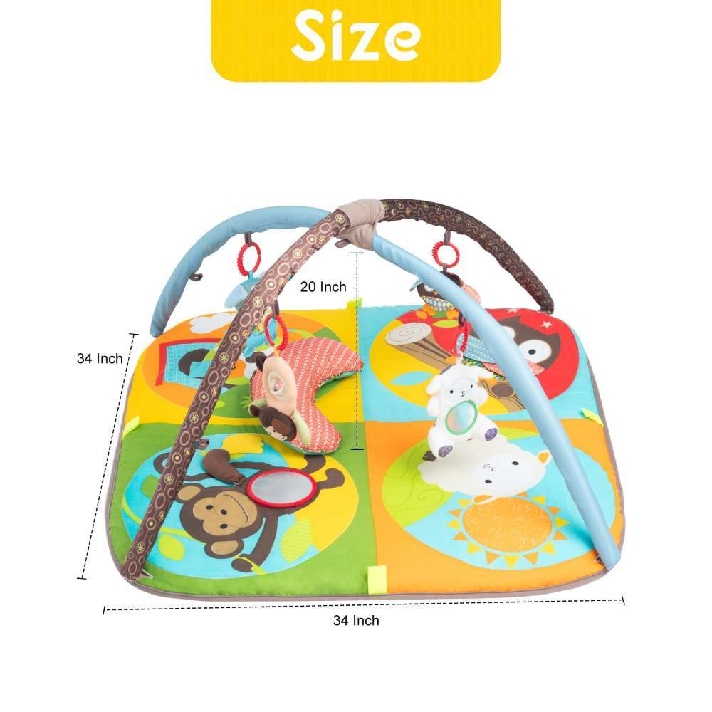 Keeygo Baby Play Mat Zoo Theme Sensory Infant Toy 0-6 Month