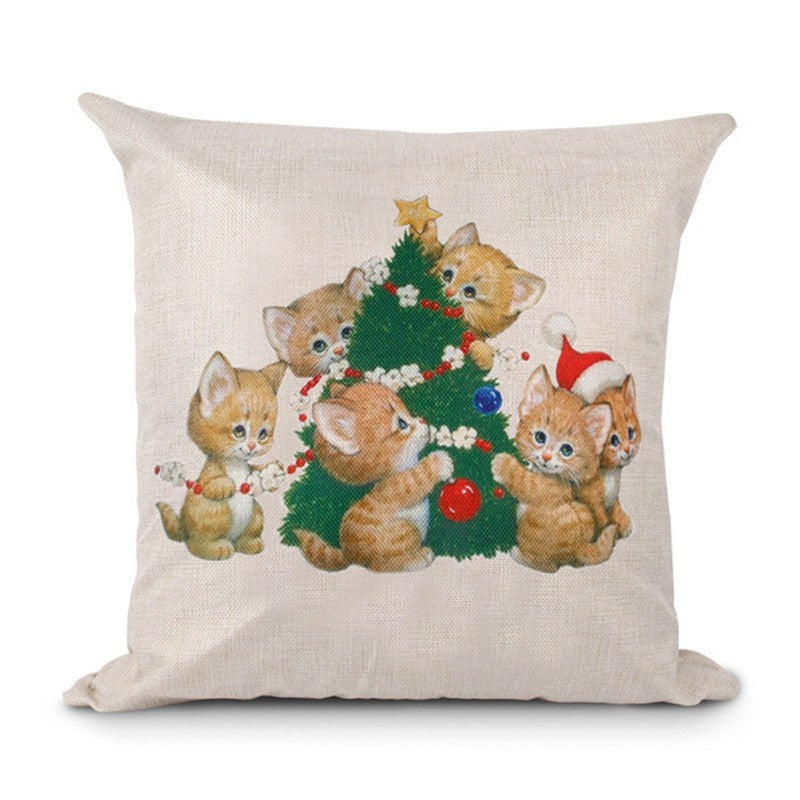 Home Creative Linen Christmas Pillowcase