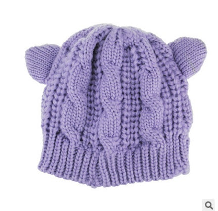 Hand Made Cute Knitted Cat Ear Beanie