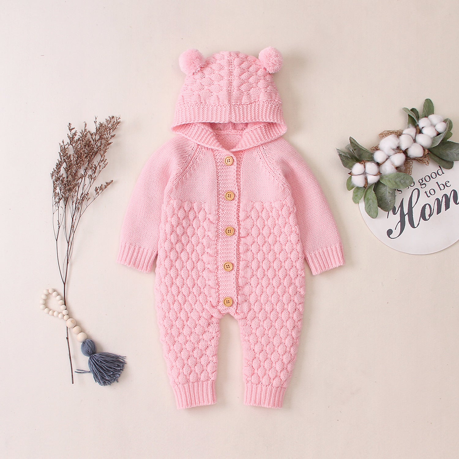 Infant & Child Hooded knitted jumpsuit