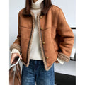 Idle Style Lamb Plush Coat Women's Winter Fur Jacket