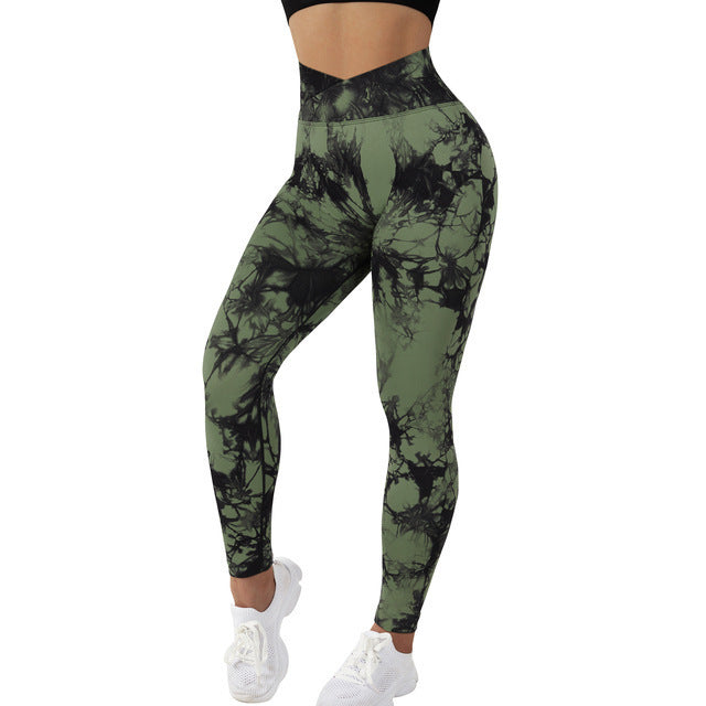 Seamless Tie Dye Sporty Leggings