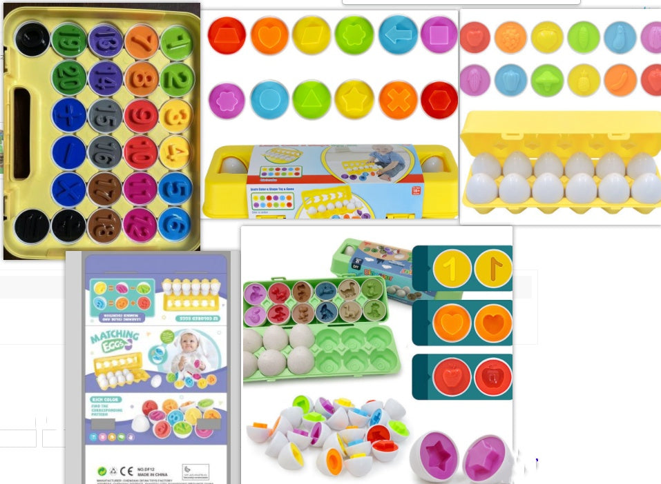 Smart Egg Shape Matching Montessori Eggs Toy for Kids & Children