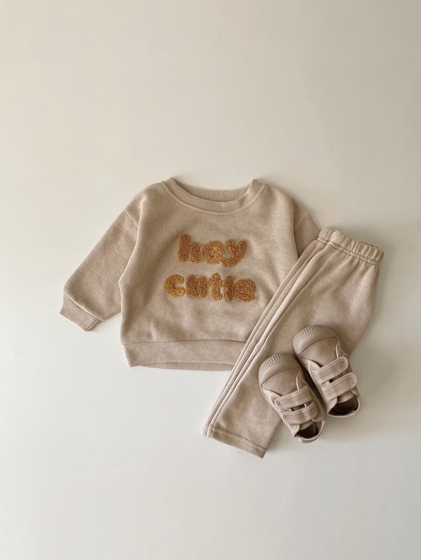 Newborn Embroidery Baby Long Sleeve Two-piece Suit