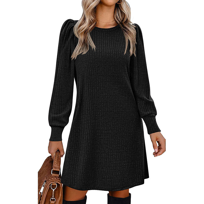 Women's Puff Sleeve Midi Dress