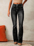 Skinny Flared Jeans With Pockets