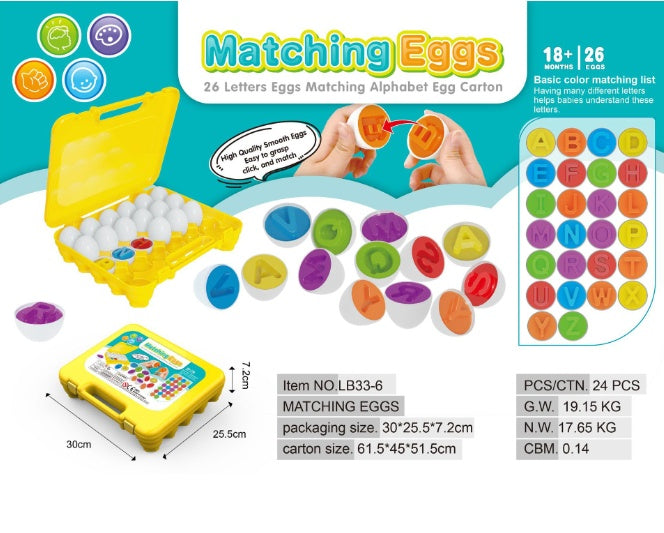 Smart Egg Shape Matching Montessori Eggs Toy for Kids & Children
