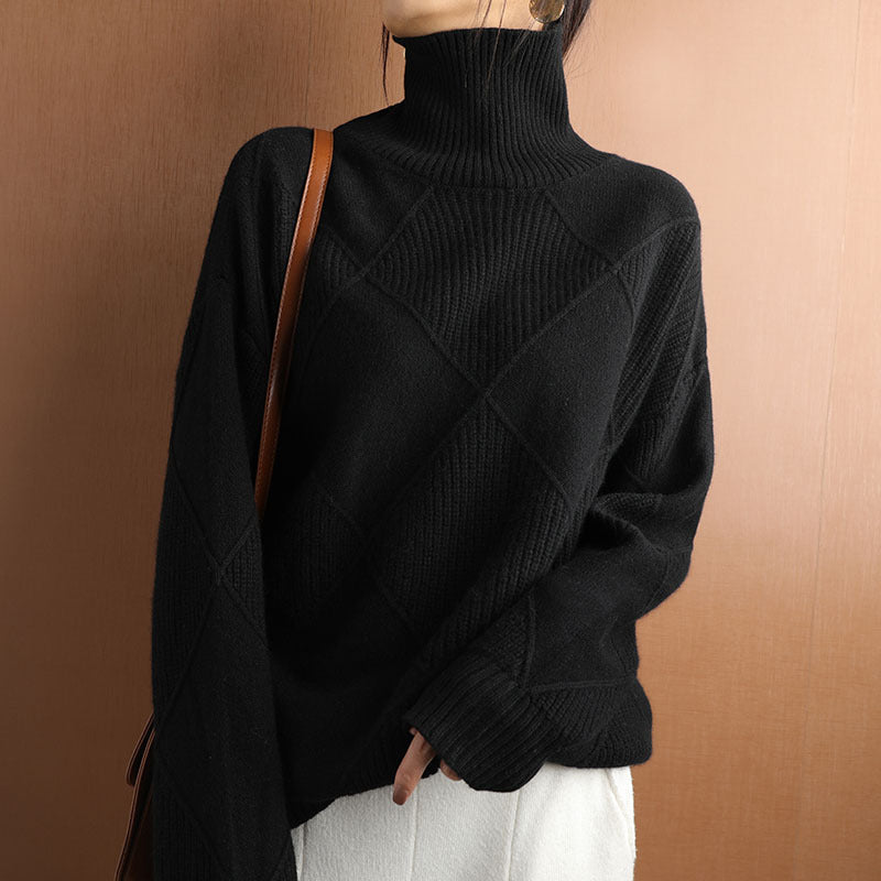 Women's Knitted Long-sleeved Sweater