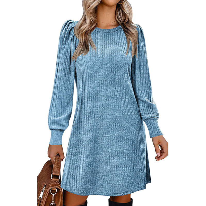 Women's Puff Sleeve Midi Dress