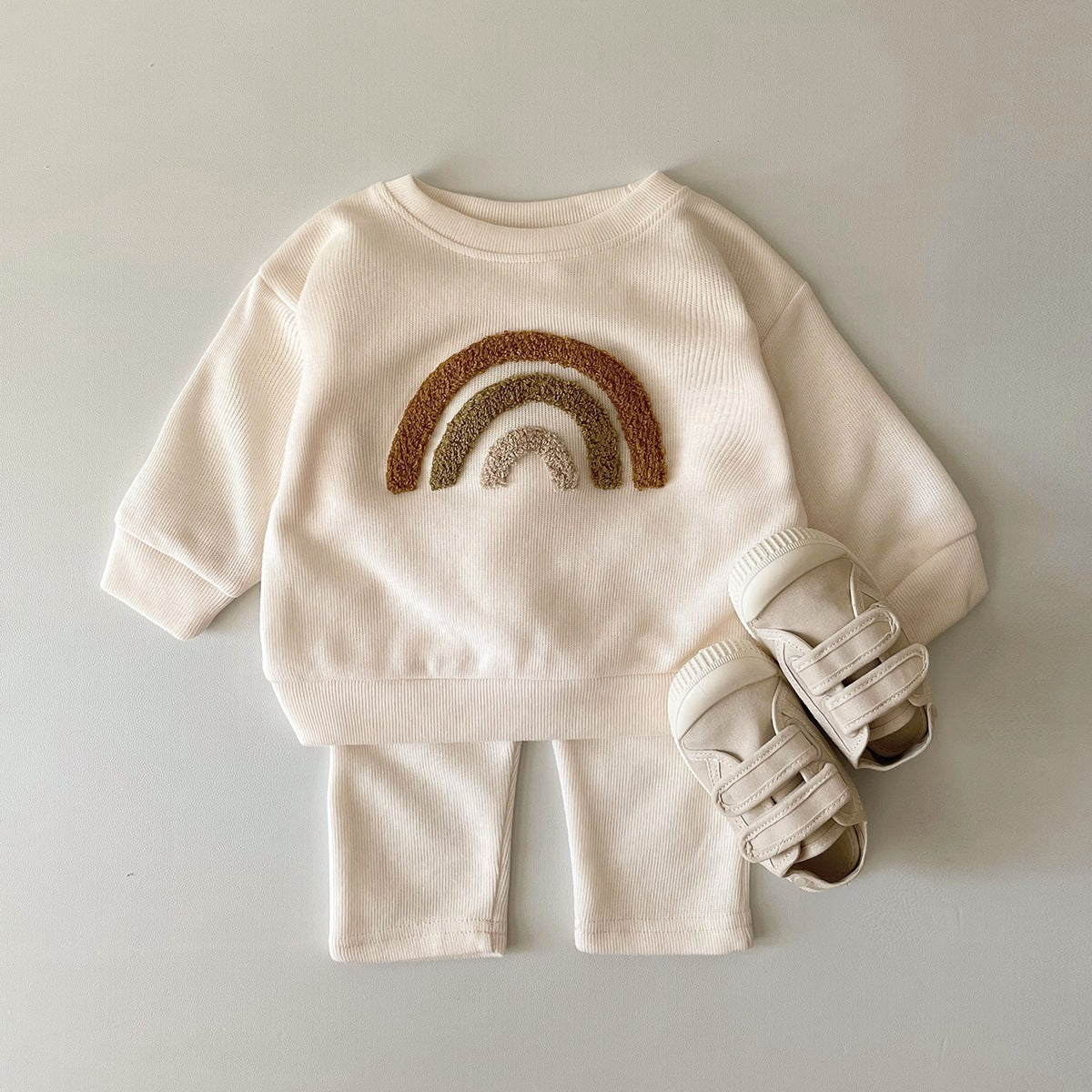 Newborn Embroidery Baby Long Sleeve Two-piece Suit