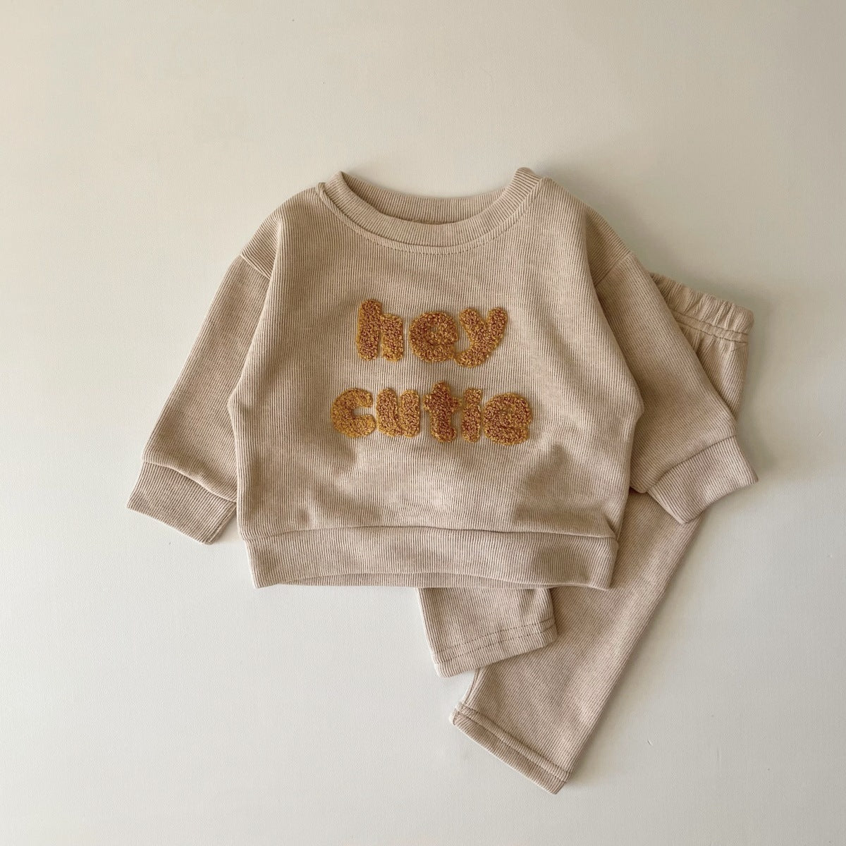 Newborn Embroidery Baby Long Sleeve Two-piece Suit