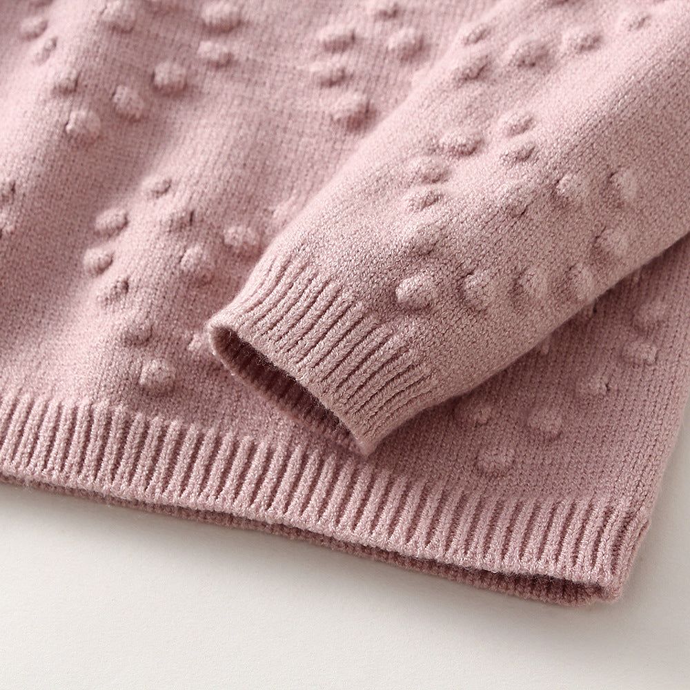 Children's Knitted Solid Color Sweater & Pants Set