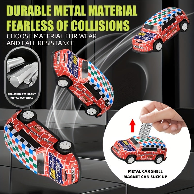 50-piece Metal Toy Car Set With Storage Box And Foldable Play Mat