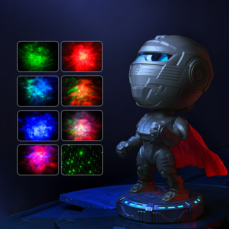 Mecha Samurai Starry Sky Projection Night Light