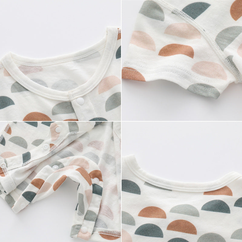 Bamboo Fiber Baby Jumpsuit Unisex Long Sleeve