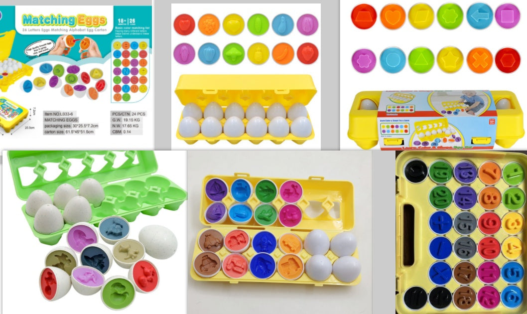 Smart Egg Shape Matching Montessori Eggs Toy for Kids & Children