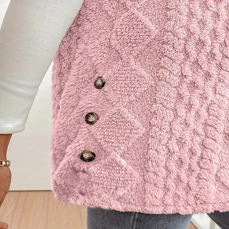 Women's Textured Sleeveless Hooded Vest