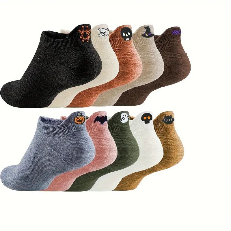 Cute Fun Embroidered Low Cut Socks