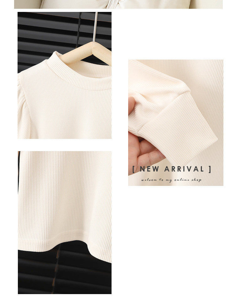 Girl Round-neck Long-sleeved Baby Dress Suit