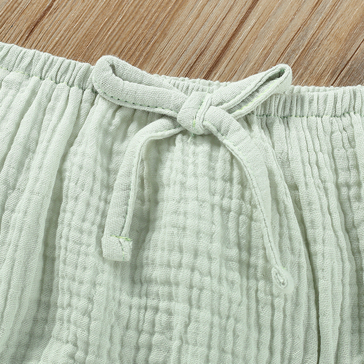 Girls' Solid Color Sling Top Pants Suit