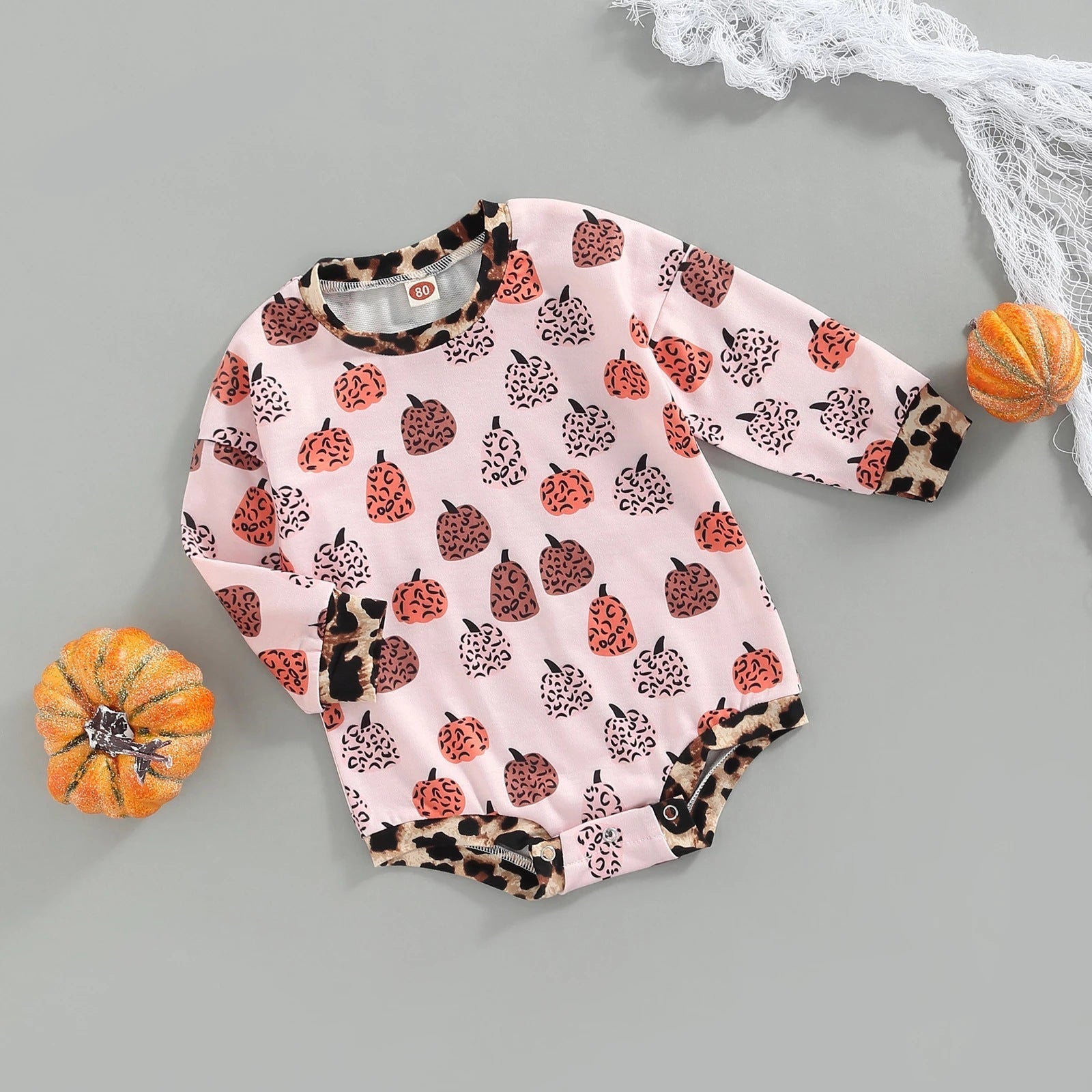 Baby Girl Halloween Jumpsuit Pumpkin Fall Romper