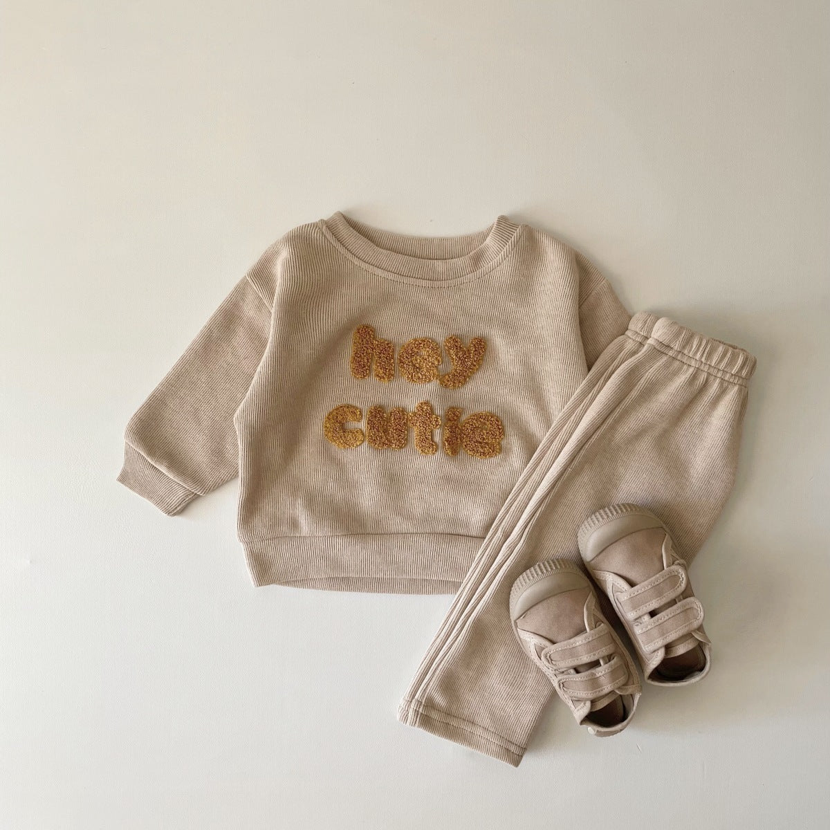 Newborn Embroidery Baby Long Sleeve Two-piece Suit