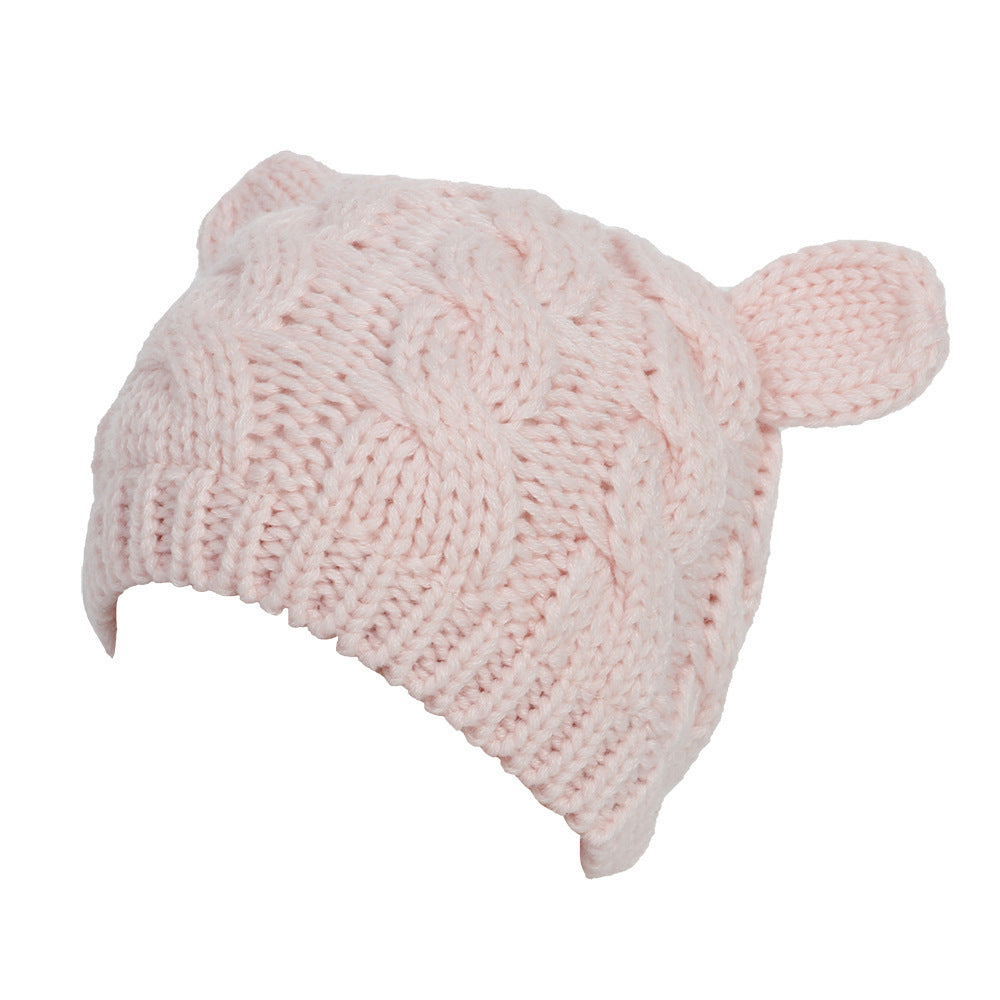 Hand Made Cute Knitted Cat Ear Beanie