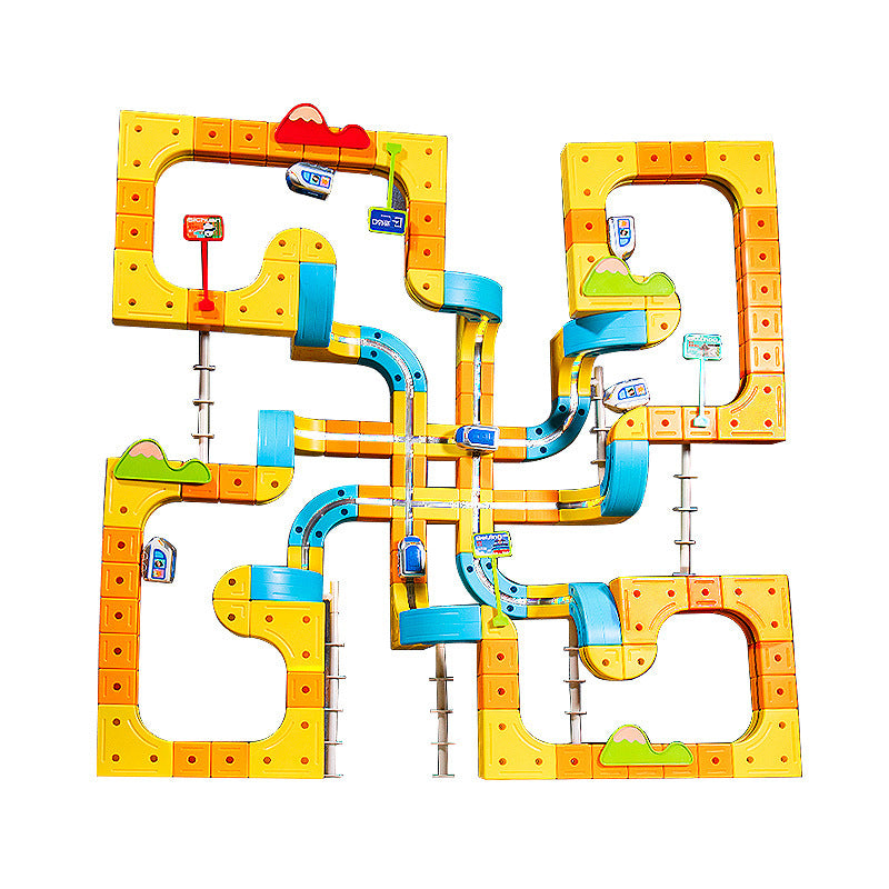 Children's Educational Electric Magnetic High-speed Rail Track Assembling Toys