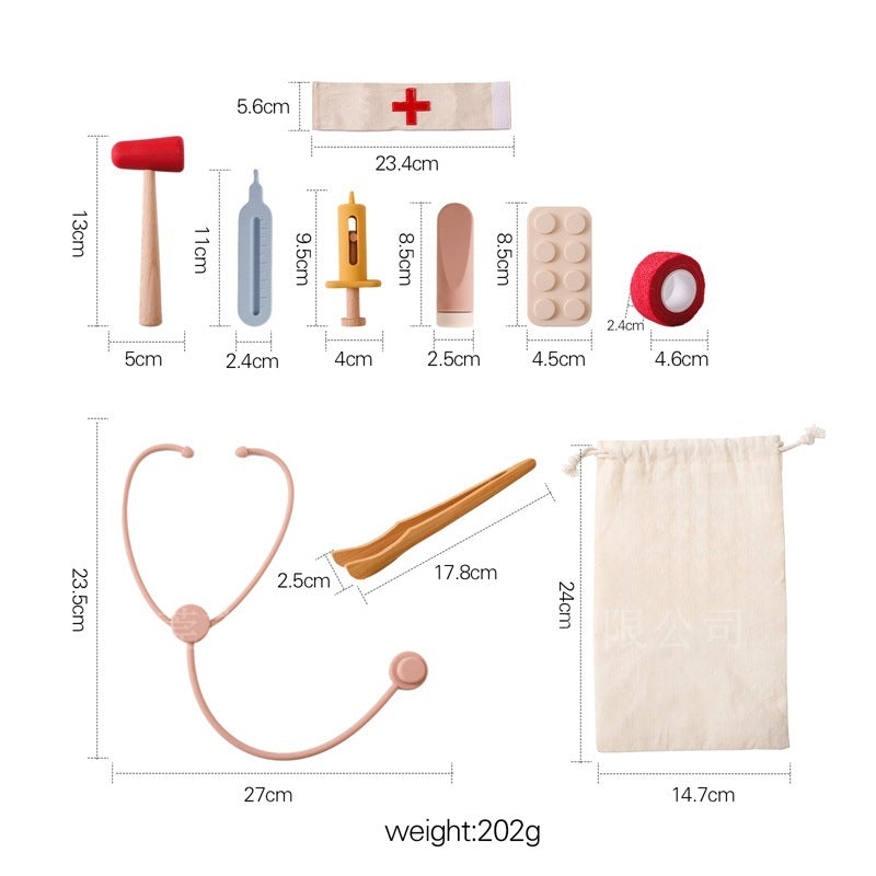 Children Playhouse Toy Doctor Stethoscope Educational Set