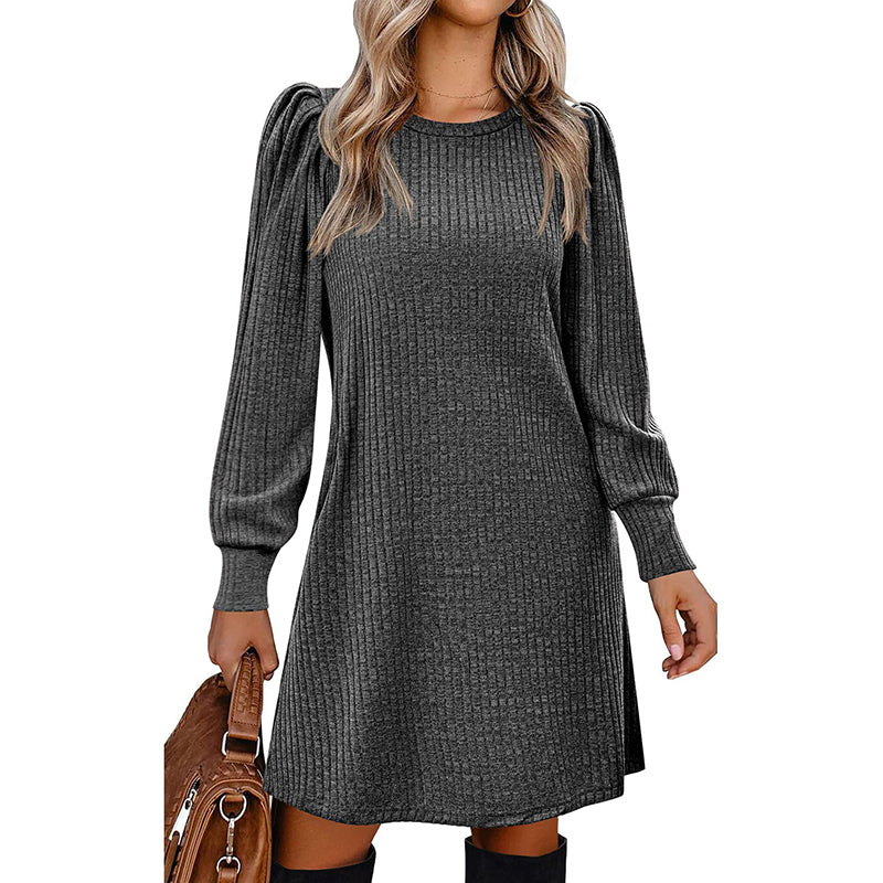 Women's Puff Sleeve Midi Dress