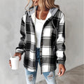 Women's Plaid Drawstring Hoodie